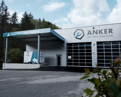 Außenansicht der Werkstatt von ANKER KFZ MEISTERBETRIEB